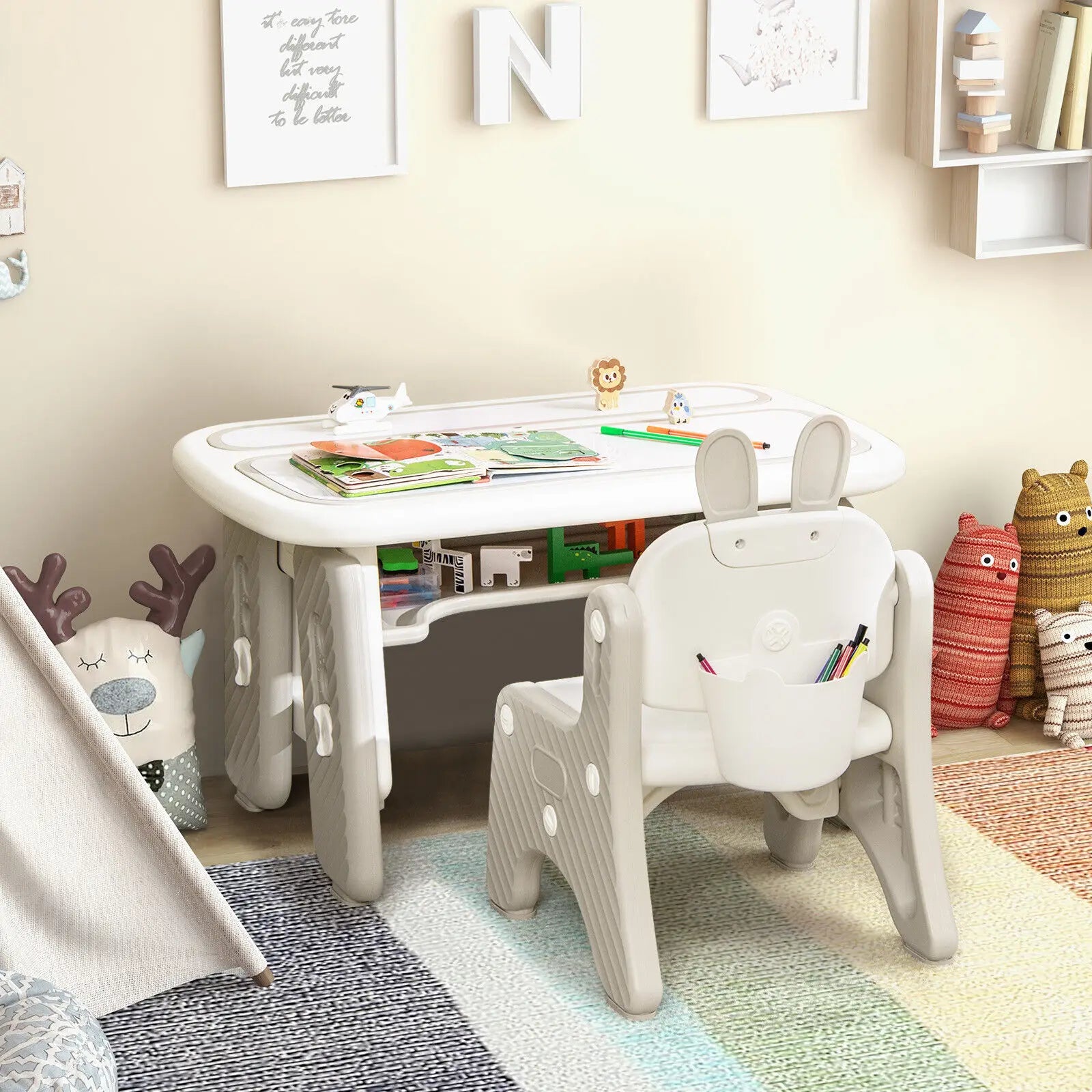 Kids Art Activity Table & Chair Set