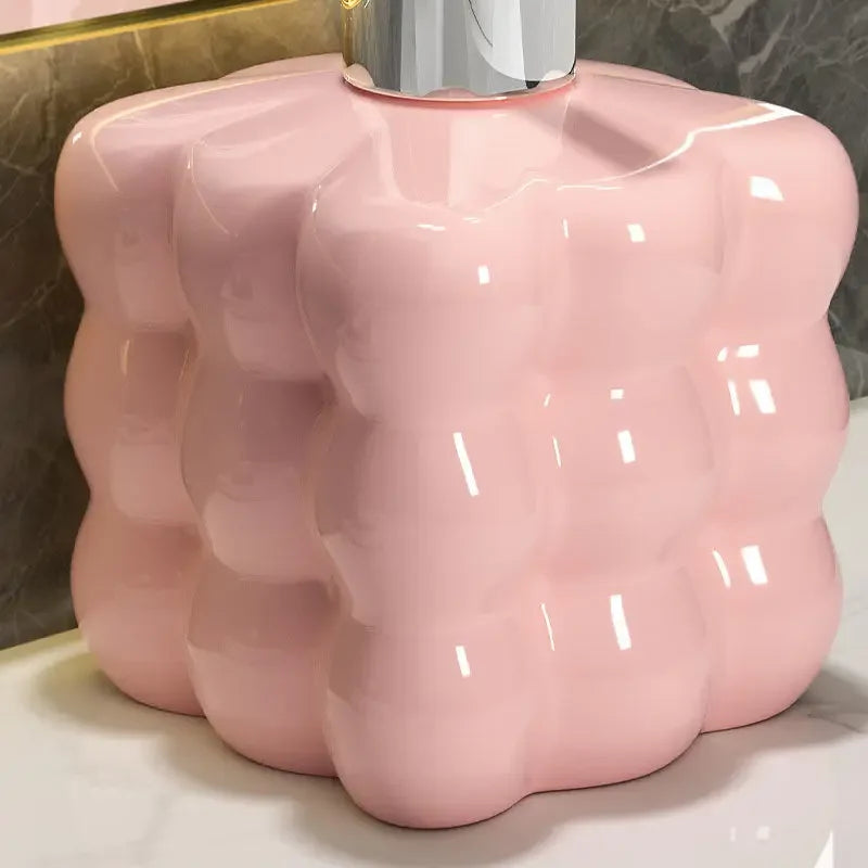 Elegant Ceramic Soap Dispenser - Modern Bathroom Decor