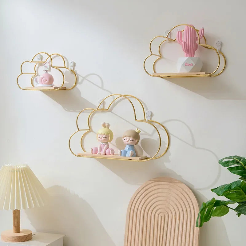 Creative Cloud Iron Shelving Wall